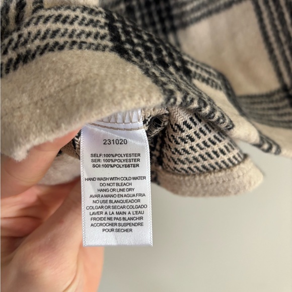 Windsor Plaid Mini Skirt | Beige Black Checkered | Size M - Picture 4 of 7